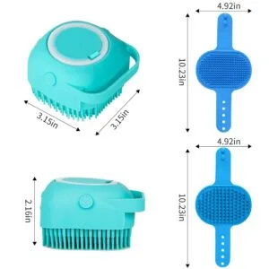 Home comotech 6pcs dog bath brush & dog toothbrush